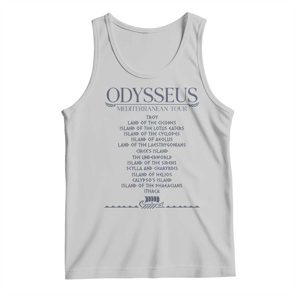 Odysseus Mediterranean Tour Tank Top Funny Greek Mythology Ancient History Graphic TS02 Ash Print Your Wear