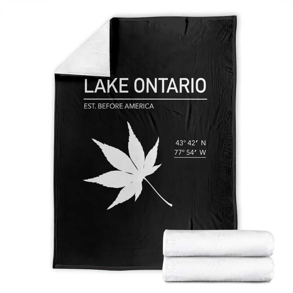 Lake Ontario Est Before America Satire Throw Blanket Funny Lake Life Modern Minimalist Outdoor Travel Gift