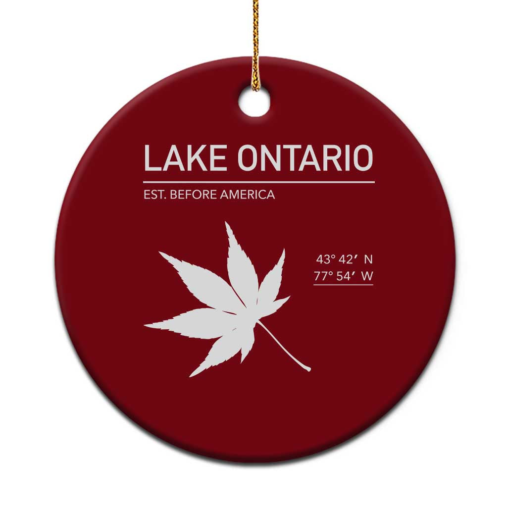 Lake Ontario Est Before America Satire Ceramic Ornament Funny Lake Life Modern Minimalist Outdoor Travel Gift