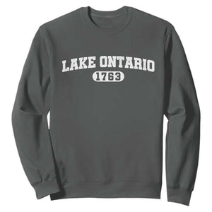 Lake Ontario 1763 Athletic Block Varsity Style Sweatshirt Classic Great Lakes Vacation Souvenir