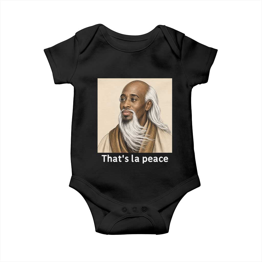 Thats La Peace Wise Sage Meme Baby Onesie Ancient Zen Master Chill Inner Calm Sketch Art Graphic