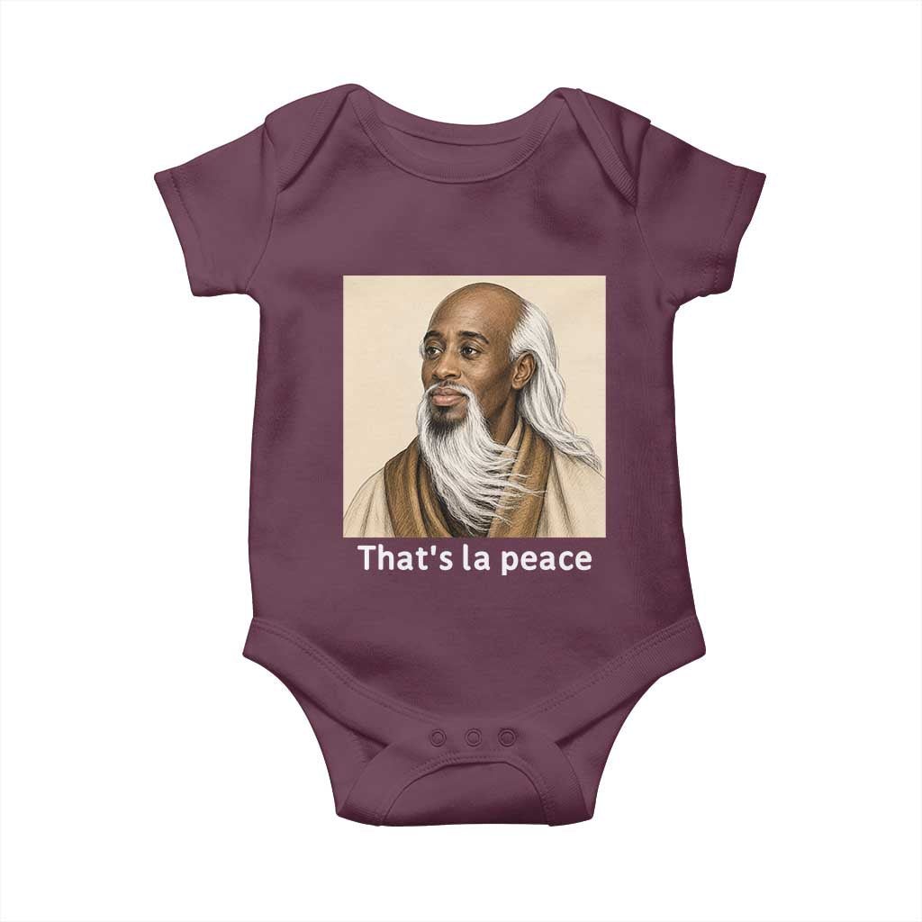 Thats La Peace Wise Sage Meme Baby Onesie Ancient Zen Master Chill Inner Calm Sketch Art Graphic