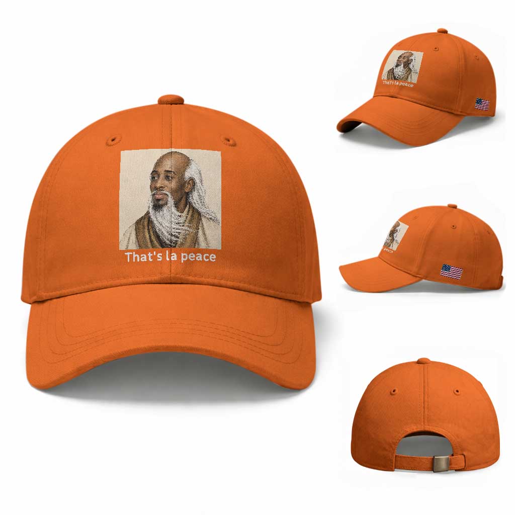 Thats La Peace Wise Sage Meme Baseball Cap Ancient Zen Master Chill Inner Calm Sketch Art Graphic