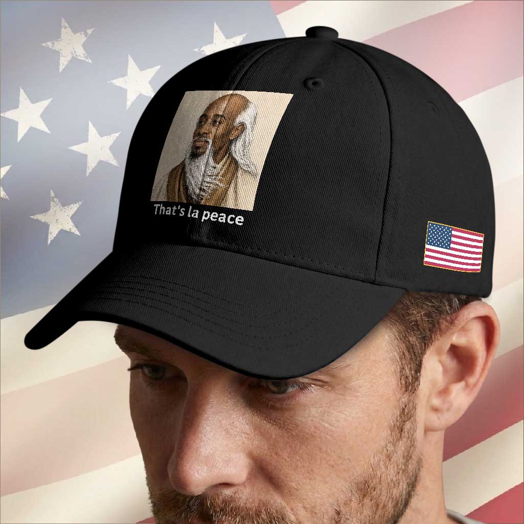 Thats La Peace Wise Sage Meme Baseball Cap Ancient Zen Master Chill Inner Calm Sketch Art Graphic