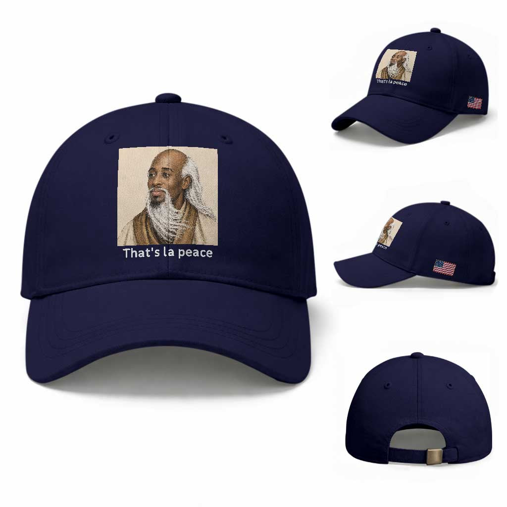 Thats La Peace Wise Sage Meme Baseball Cap Ancient Zen Master Chill Inner Calm Sketch Art Graphic