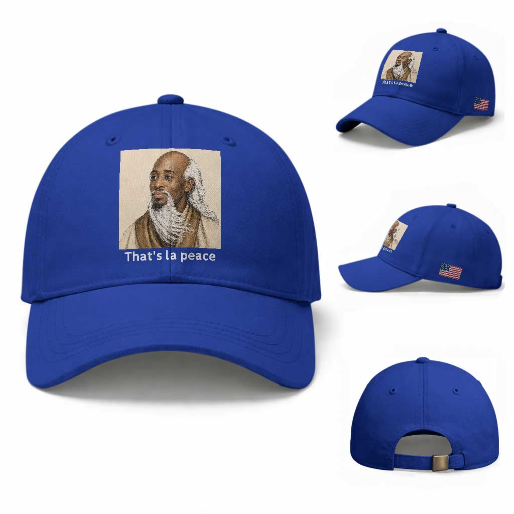 Thats La Peace Wise Sage Meme Baseball Cap Ancient Zen Master Chill Inner Calm Sketch Art Graphic