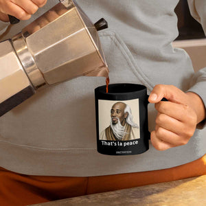 Thats La Peace Wise Sage Meme Coffee Mug Ancient Zen Master Chill Inner Calm Sketch Art Graphic