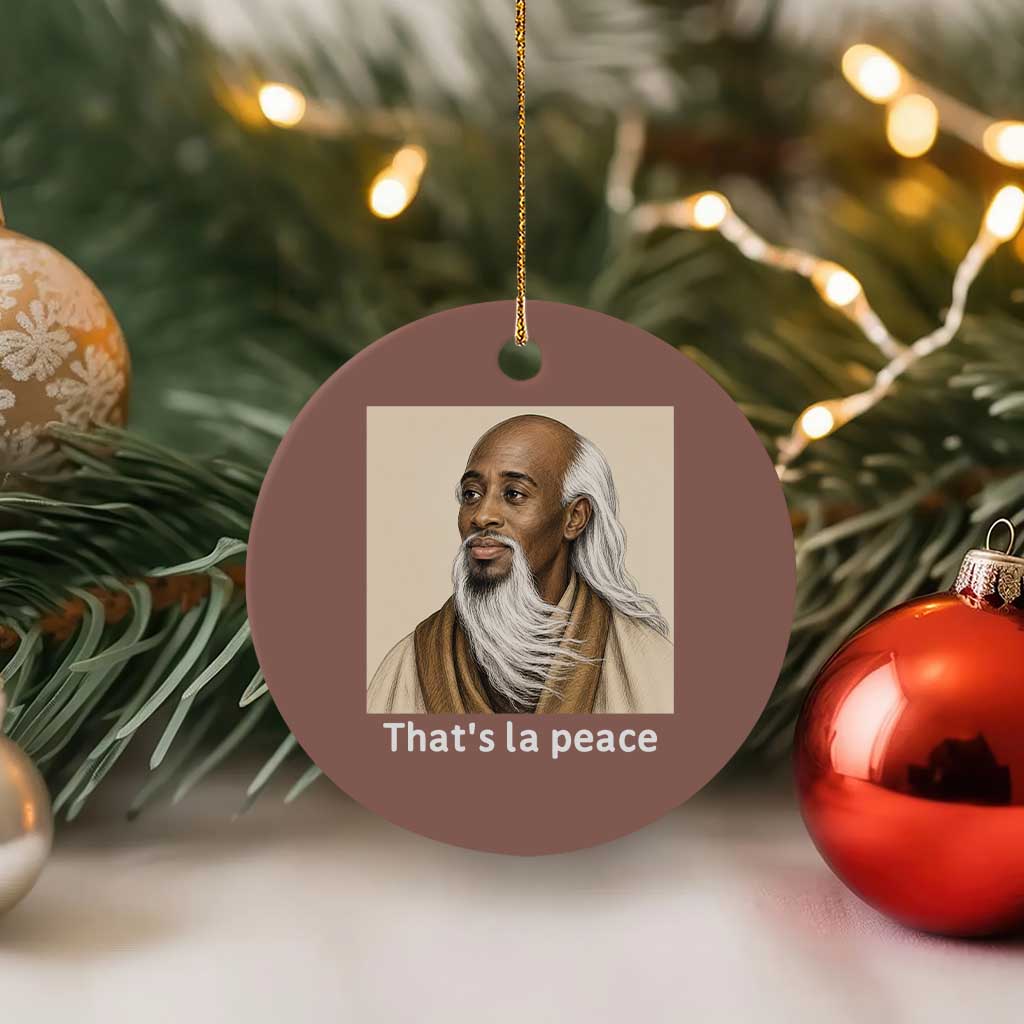 Thats La Peace Wise Sage Meme Ceramic Ornament Ancient Zen Master Chill Inner Calm Sketch Art Graphic