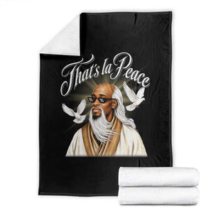 Thats La Peace Thug Life Wise Sage Meme Throw Blanket Vintage Ancient Zen Master Peace Dove Bootleg Graphic