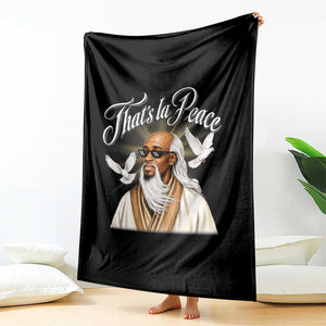 Thats La Peace Thug Life Wise Sage Meme Throw Blanket Vintage Ancient Zen Master Peace Dove Bootleg Graphic