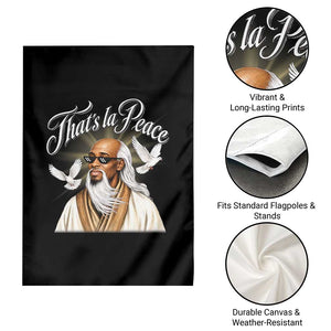 Thats La Peace Thug Life Wise Sage Meme Garden Flag Vintage Ancient Zen Master Peace Dove Bootleg Graphic