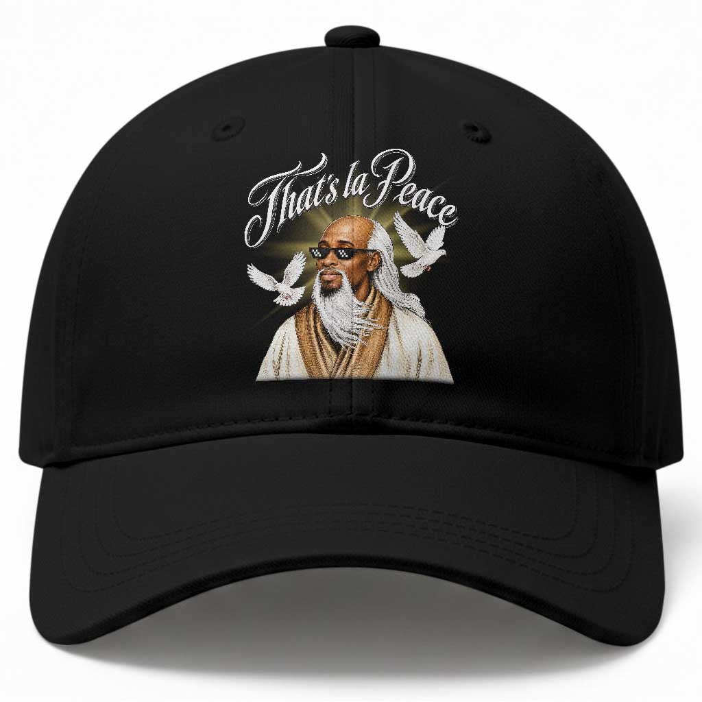 Thats La Peace Thug Life Wise Sage Meme Baseball Cap Vintage Ancient Zen Master Peace Dove Bootleg Graphic