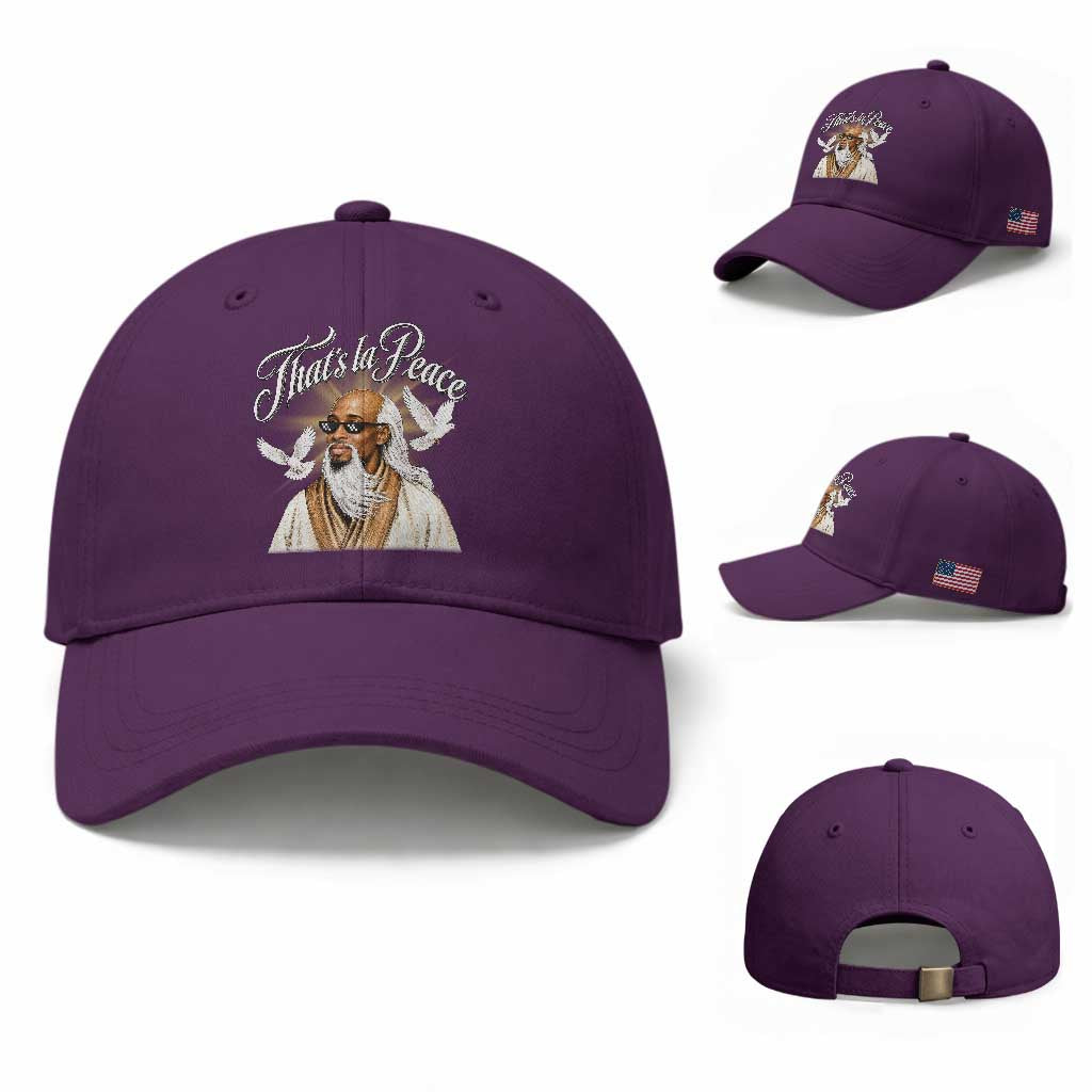 Thats La Peace Thug Life Wise Sage Meme Baseball Cap Vintage Ancient Zen Master Peace Dove Bootleg Graphic