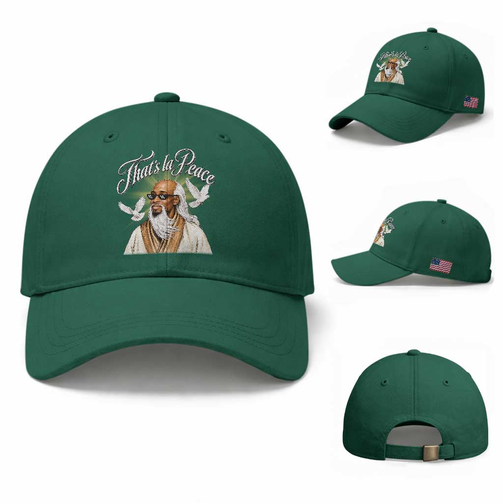 Thats La Peace Thug Life Wise Sage Meme Baseball Cap Vintage Ancient Zen Master Peace Dove Bootleg Graphic