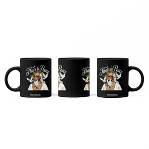 Thats La Peace Thug Life Wise Sage Meme Coffee Mug Vintage Ancient Zen Master Peace Dove Bootleg Graphic