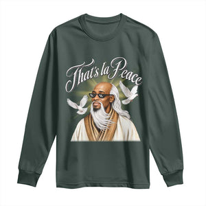 Thats La Peace Thug Life Wise Sage Meme Long Sleeve Shirt Vintage Ancient Zen Master Peace Dove Bootleg Graphic