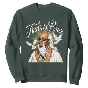 Thats La Peace Thug Life Wise Sage Meme Sweatshirt Vintage Ancient Zen Master Peace Dove Bootleg Graphic