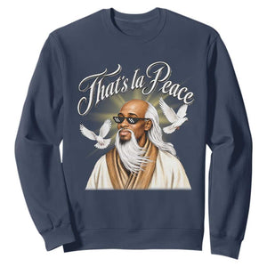 Thats La Peace Thug Life Wise Sage Meme Sweatshirt Vintage Ancient Zen Master Peace Dove Bootleg Graphic