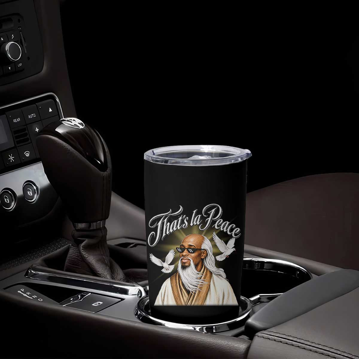 Thats La Peace Thug Life Wise Sage Meme Tumbler Cup Vintage Ancient Zen Master Peace Dove Bootleg Graphic
