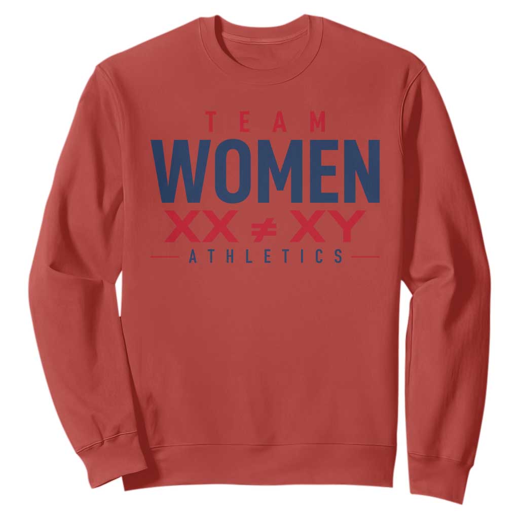 Team Women Athletics XX Not Equal XY Varsity Style Sweatshirt Title IX Science Graphic