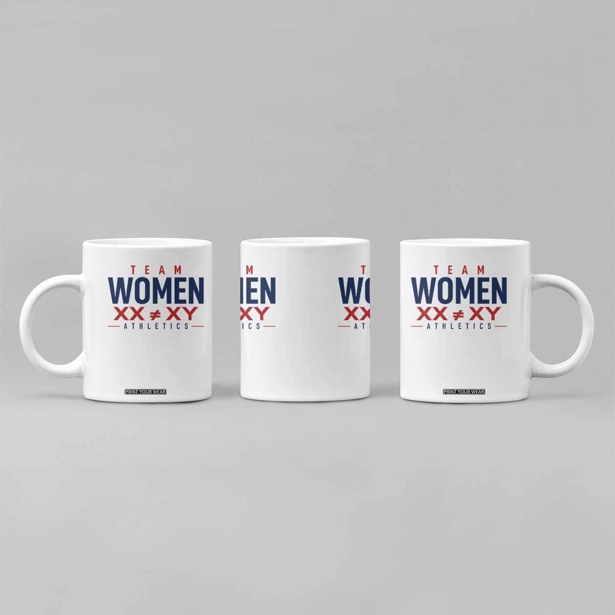 Team Women Athletics XX Not Equal XY Varsity Style Coffee Mug Title IX Science Graphic