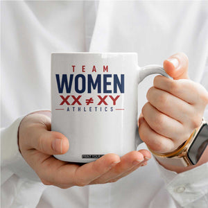 Team Women Athletics XX Not Equal XY Varsity Style Coffee Mug Title IX Science Graphic