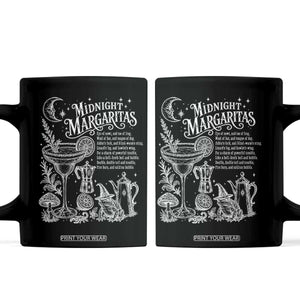Midnight Margaritas Witchy Spellbook Botanical Coffee Mug Spooky Halloween Cocktail Graphic