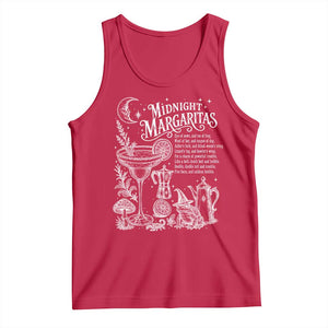 Midnight Margaritas Witchy Spellbook Botanical Tank Top Spooky Halloween Cocktail Graphic