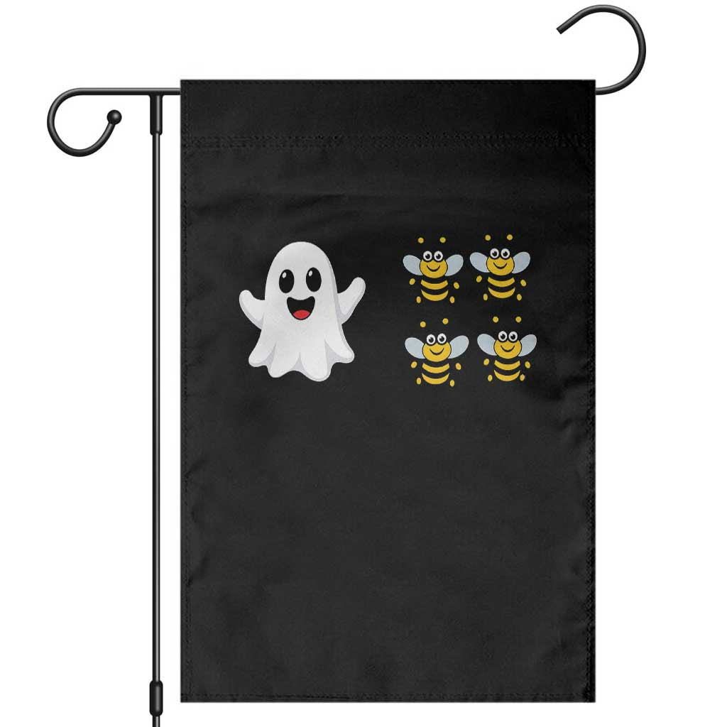 Cute Boo Bees Ghost 4 Bumblebees Funny Pun Garden Flag Halloween Wordplay Humor