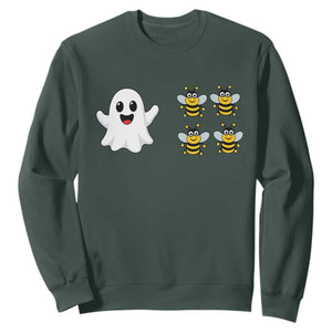 Cute Boo Bees Ghost 4 Bumblebees Funny Pun Sweatshirt Halloween Wordplay Humor