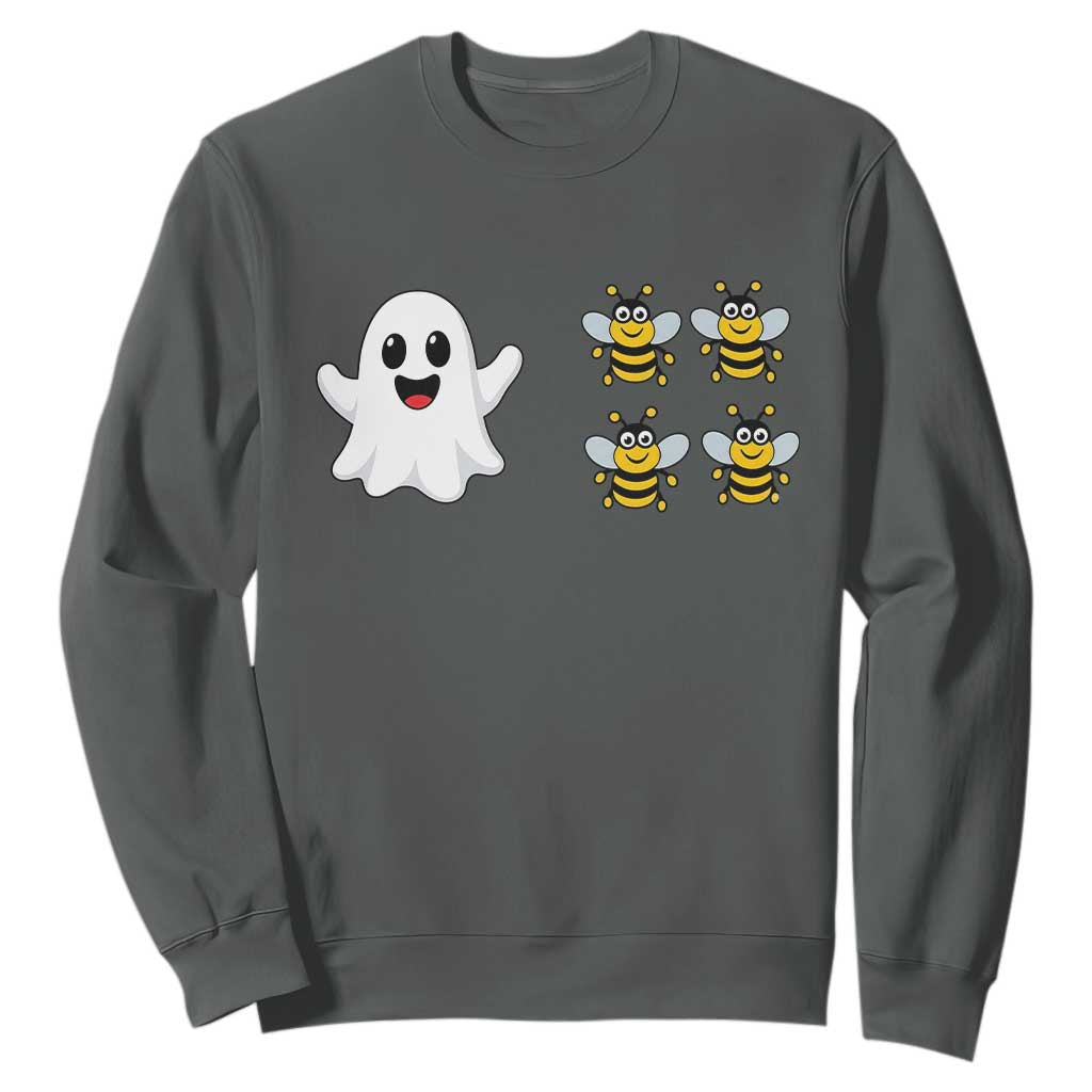 Cute Boo Bees Ghost 4 Bumblebees Funny Pun Sweatshirt Halloween Wordplay Humor