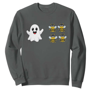Cute Boo Bees Ghost 4 Bumblebees Funny Pun Sweatshirt Halloween Wordplay Humor