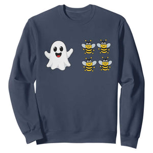 Cute Boo Bees Ghost 4 Bumblebees Funny Pun Sweatshirt Halloween Wordplay Humor