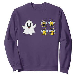 Cute Boo Bees Ghost 4 Bumblebees Funny Pun Sweatshirt Halloween Wordplay Humor