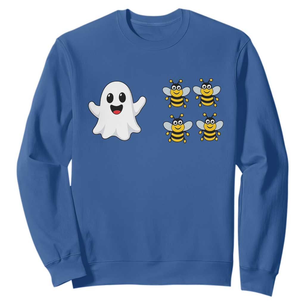 Cute Boo Bees Ghost 4 Bumblebees Funny Pun Sweatshirt Halloween Wordplay Humor