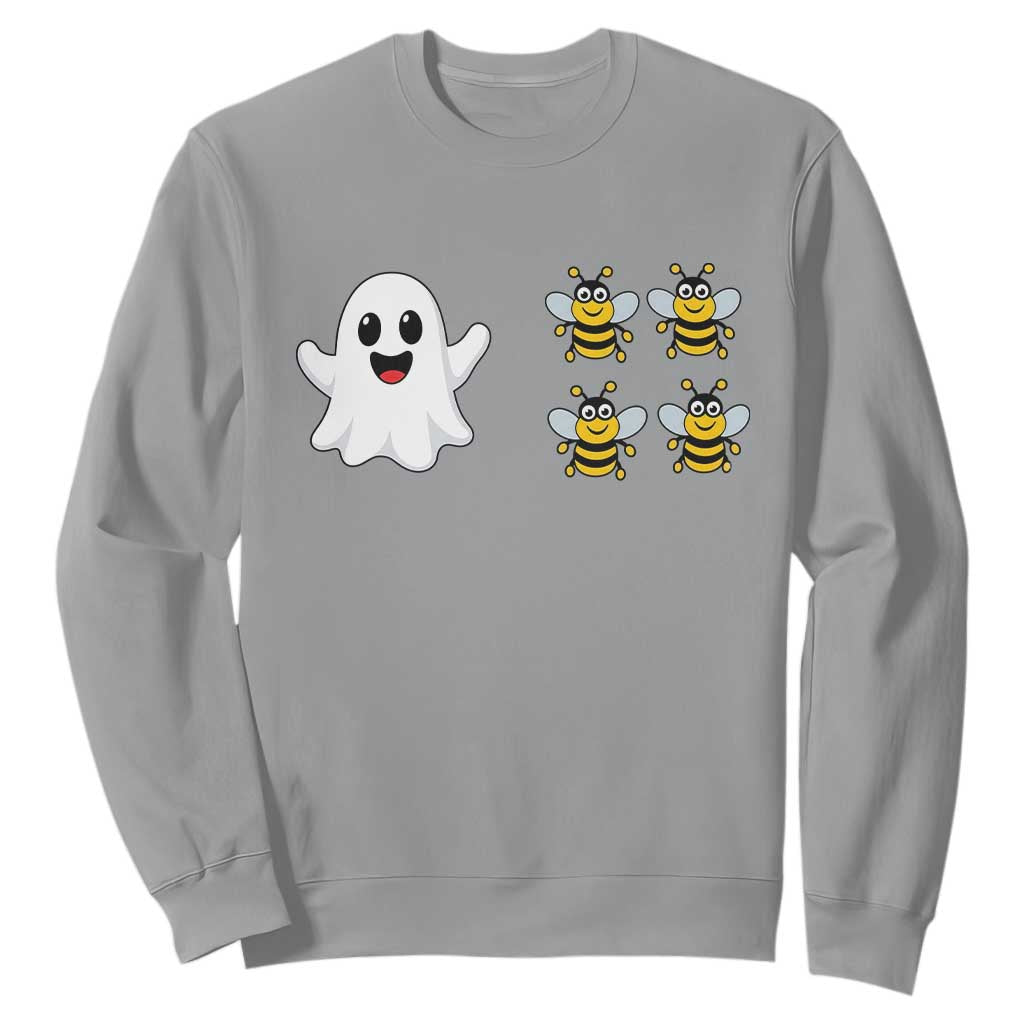 Cute Boo Bees Ghost 4 Bumblebees Funny Pun Sweatshirt Halloween Wordplay Humor