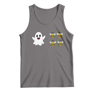 Cute Boo Bees Ghost 4 Bumblebees Funny Pun Tank Top Halloween Wordplay Humor