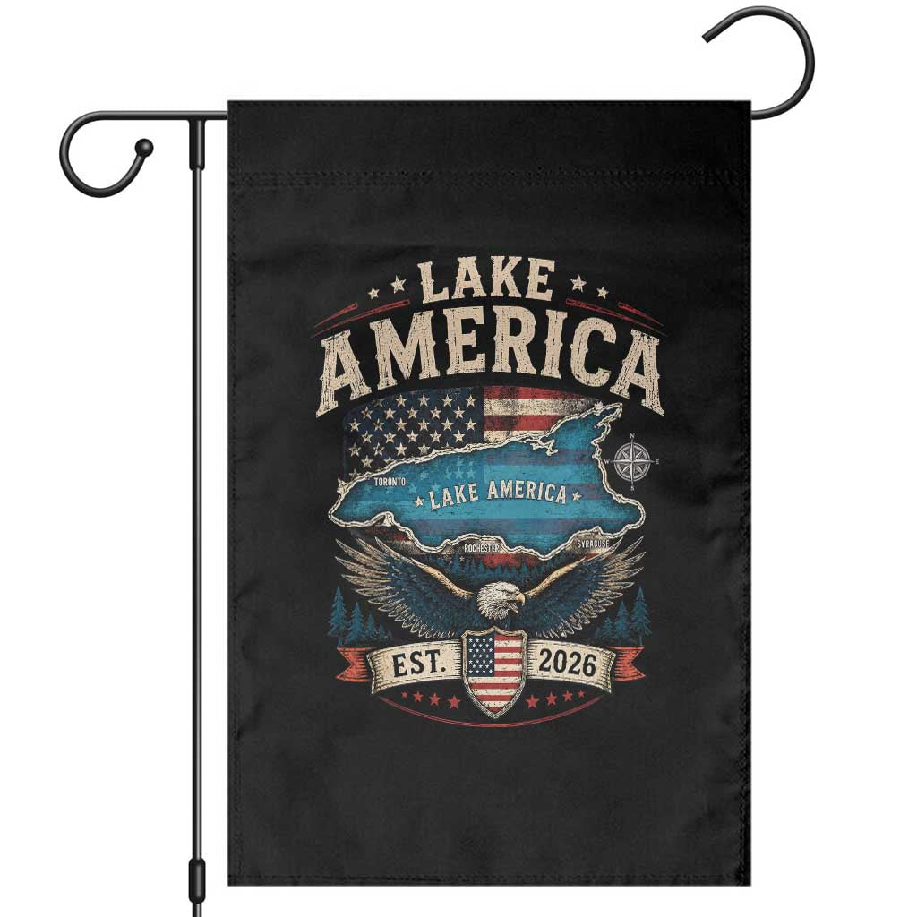 Lake America Est 2026 American Flag Eagle Garden Flag Map Great Lakes Pride