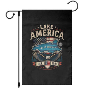 Lake America Est 2026 American Flag Eagle Garden Flag Map Great Lakes Pride