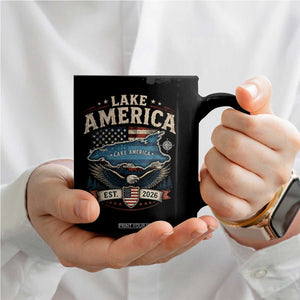 Lake America Est 2026 American Flag Eagle Coffee Mug Map Great Lakes Pride