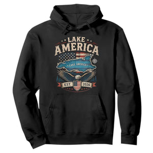 Lake America Est 2026 American Flag Eagle Hoodie Map Great Lakes Pride