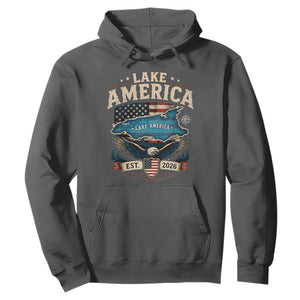 Lake America Est 2026 American Flag Eagle Hoodie Map Great Lakes Pride