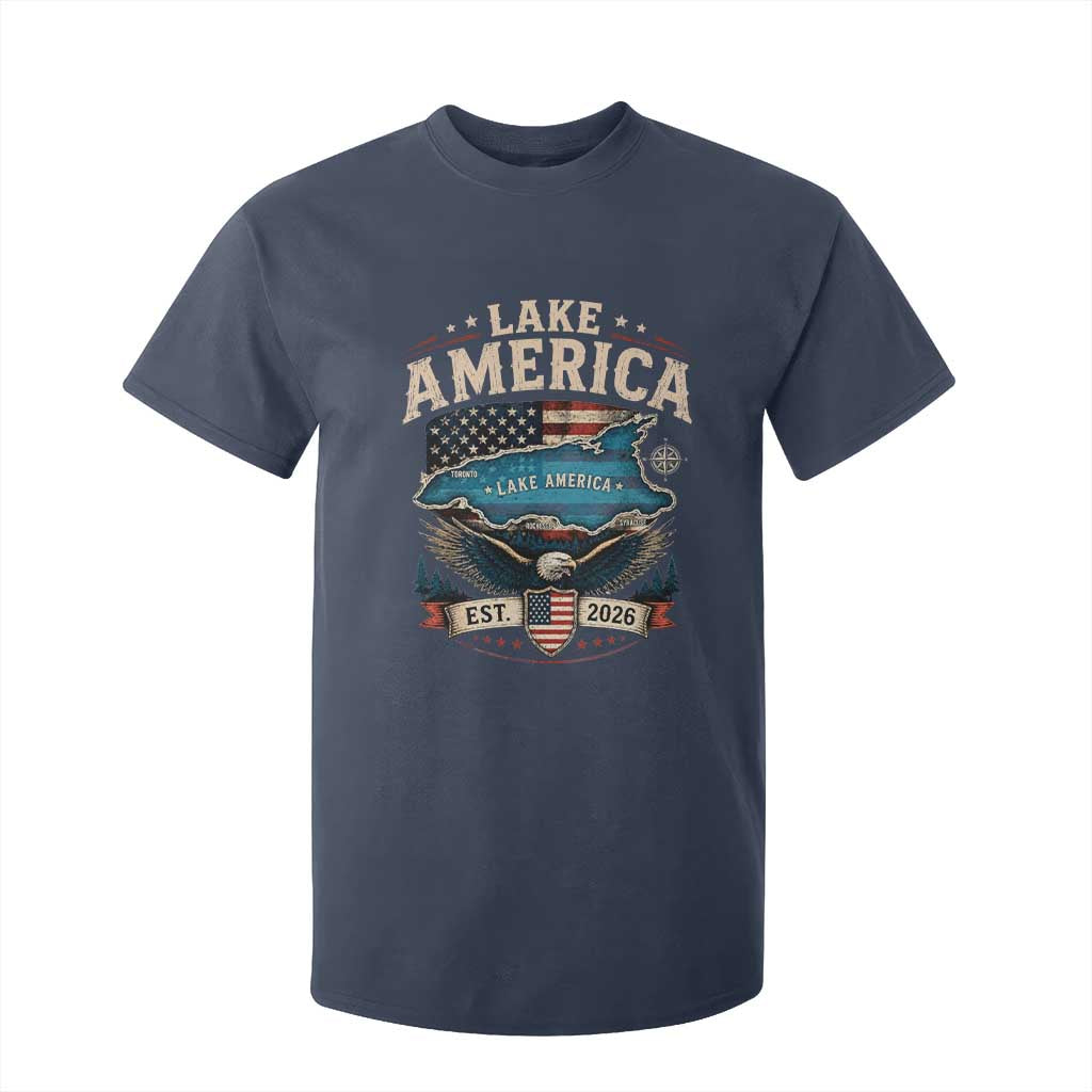 Lake America Est 2026 American Flag Eagle T Shirt For Kid Map Great Lakes Pride
