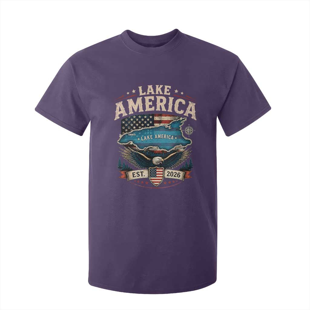 Lake America Est 2026 American Flag Eagle T Shirt For Kid Map Great Lakes Pride