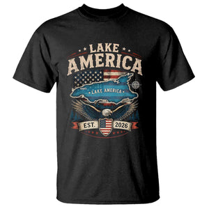 Lake America Est 2026 American Flag Eagle T Shirt Map Great Lakes Pride
