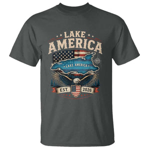 Lake America Est 2026 American Flag Eagle T Shirt Map Great Lakes Pride