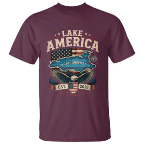 Lake America Est 2026 American Flag Eagle T Shirt Map Great Lakes Pride