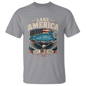 Lake America Est 2026 American Flag Eagle T Shirt Map Great Lakes Pride