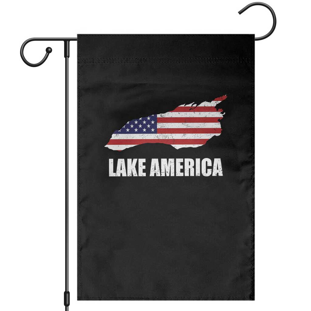 Lake America American Flag Lake Map Garden Flag Patriotic Great Lakes
