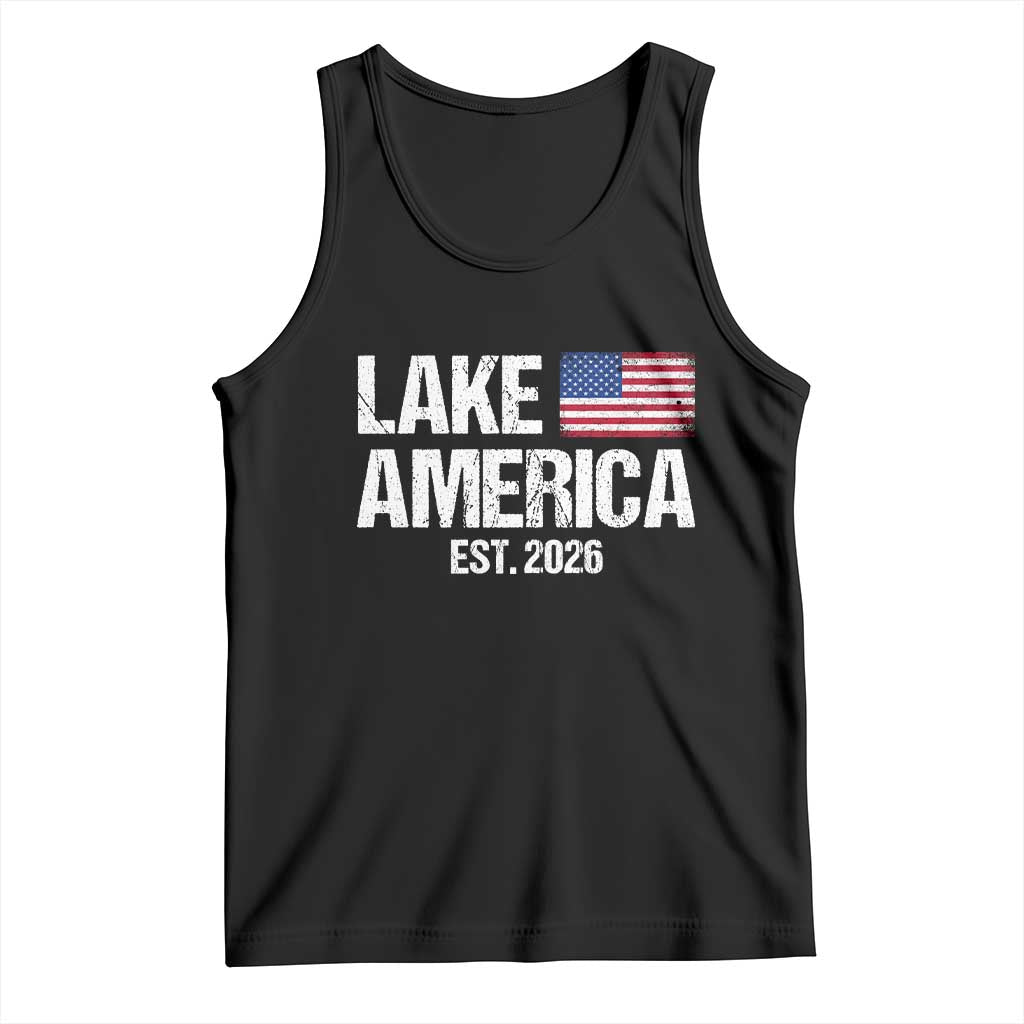 Lake America Est 2026 Vintage Tank Top American Flag Great Lakes